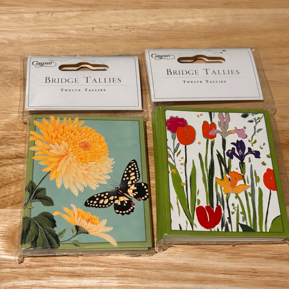 Caspari Floral & Butterfly Bridge Tallies